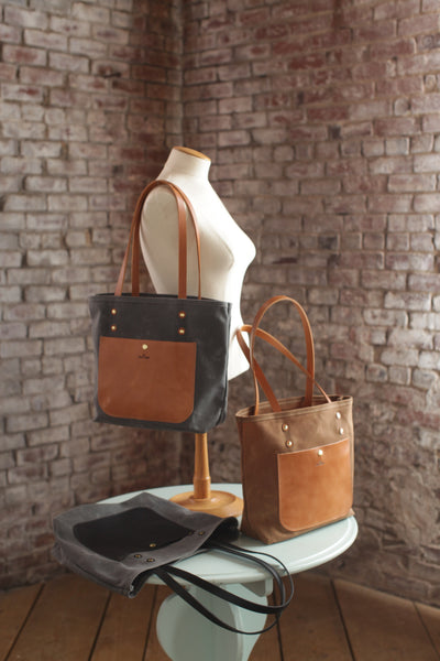 The Jayne Waxed Canvas and Leather Tote - Bag - Maycomb Mercantile - 2