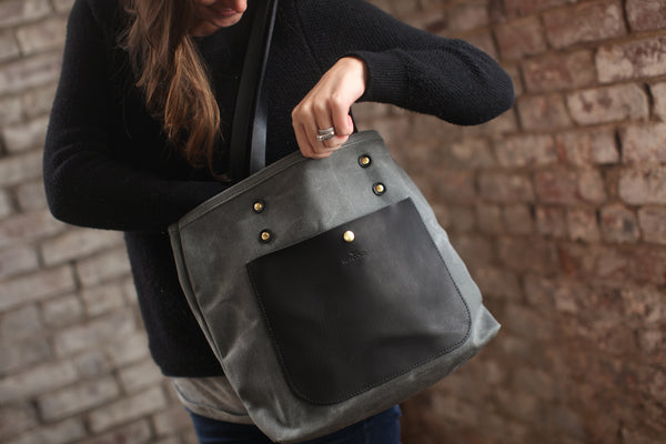 The Jayne Waxed Canvas and Leather Tote - Bag - Maycomb Mercantile - 18