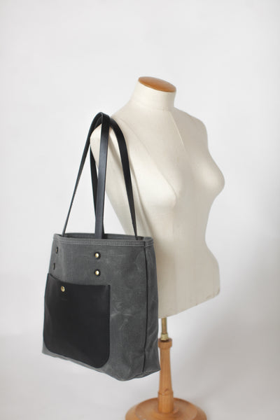 The Jayne Waxed Canvas and Leather Tote - Bag - Maycomb Mercantile - 21