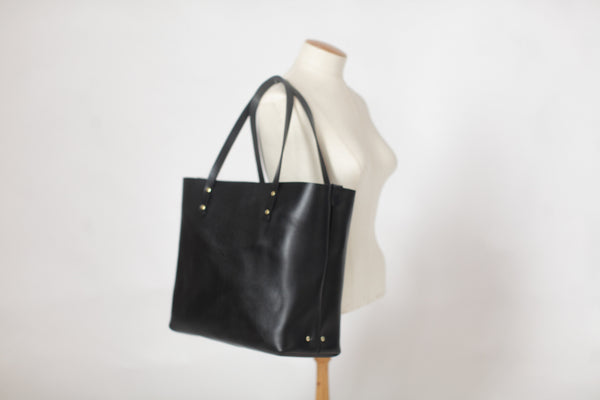 The Scout Classic Leather Tote - Black - Bag - Maycomb Mercantile - 9