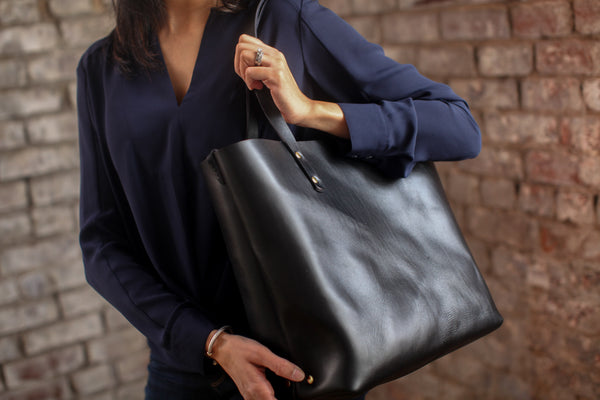 The Scout Classic Leather Tote - Black - Bag - Maycomb Mercantile - 6